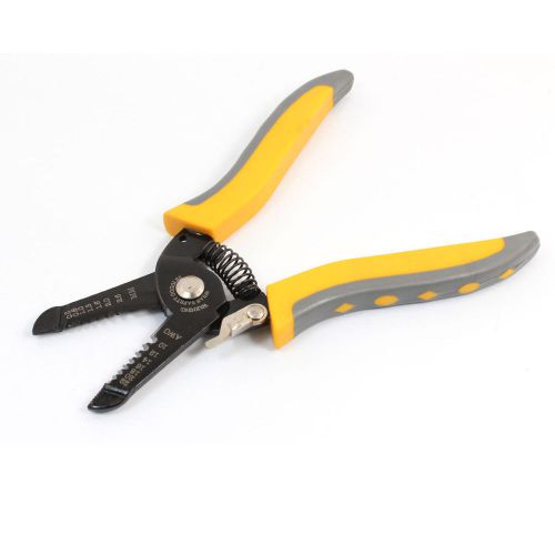 Yellow Gray Rubber Coated Nonslip Handle 10-22 AWG Wire Stripping Pliers