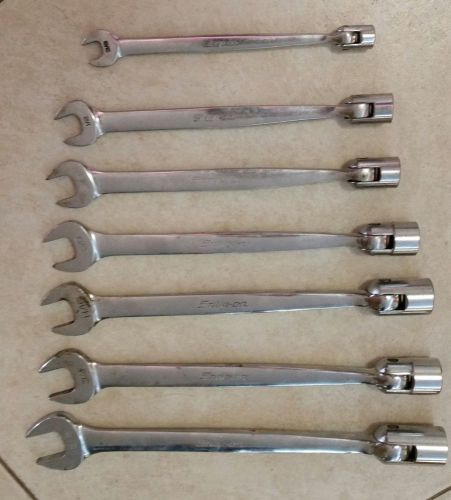 Snap-on end 7 piece wrench /socket end 3/8, 1/2, 9/16, 5/8, 11/16,3/4, 13/16