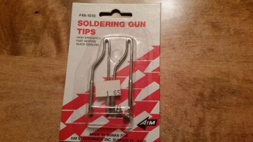 AIM #46-1010 Soldering Gun Tips.  Two Tips in Package.  - New Old Stock