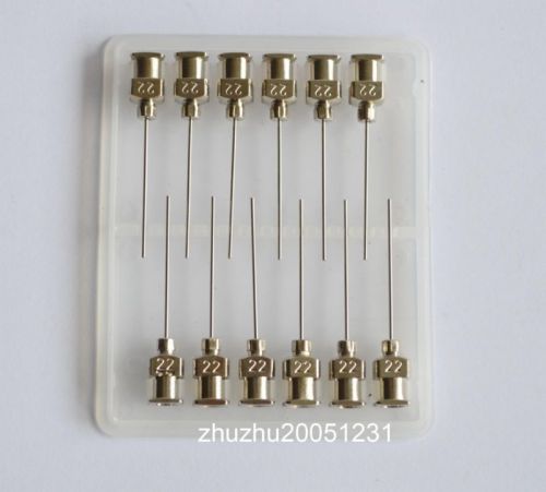 1&#034; 22gauge blunt stainless steel dispensing syringe needle tips 36pcs for sale