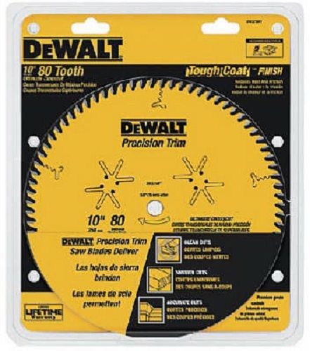 Dewalt dw3218pt precision trim, 10&#034;, 80 tooth, fine crosscut blade for sale