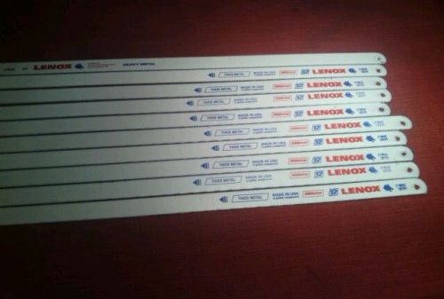 10 pack Lenox bimetal 18tpi 218he thick metal hacksaw blades