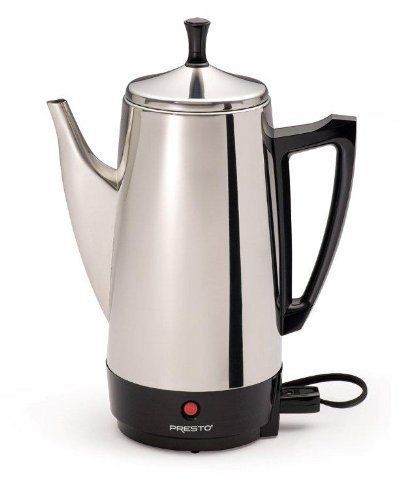 Stainless steel presto 02811 12-cup electric coffee maker for meetings churches for sale