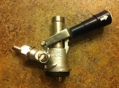 Micro Matic European &#034;S&#034; System Draft Beer Keg Coupler New with Blue Handle Tap