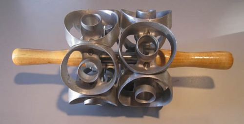 1ea. 3-3/4&#034; size two row jumbo donut cutter- cuts 10 cuts  - new from factory
