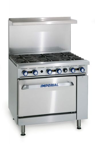 Imperial 6 burner range with standard oven, ir-6, stove, restaurant, new, food for sale