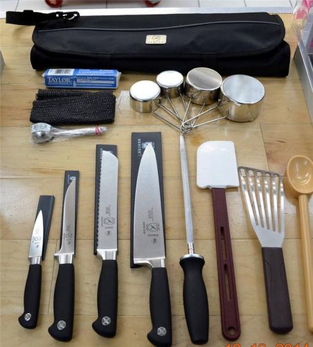 MERCER CULINARY CHEF STUDENT KNIFE SET KNIVES SPATULA MEASURING CUP, ETC