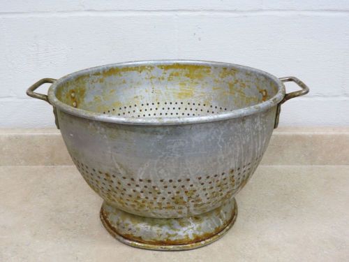 Commercial Aluminum Cookware LARGE 16&#034; Diameter Colander Strainer Nice!