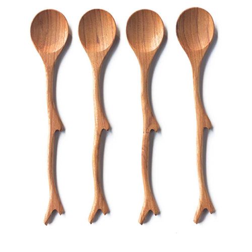 Be Home Teak Twig Spoon Set of 4