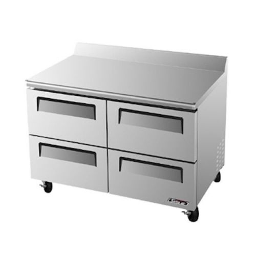 New turbo air 48&#034; super deluxe stainless steel worktop freezer w/ 4 drawers for sale