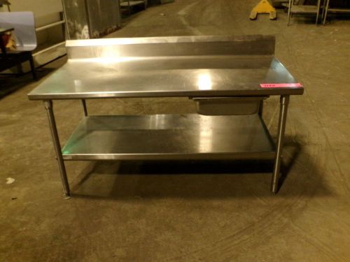 Stainless Steel Prep Table with backsplash, convenient drawer and shelf