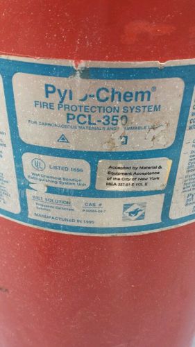 PYRO CHEM PCL 350 FIRE SYSTEM TANK USED