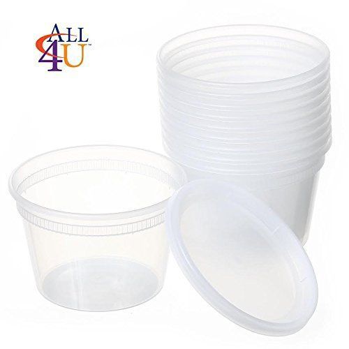All4u 16 oz deli food containers w/ lids - pack of 36 - food storage (16oz) new for sale