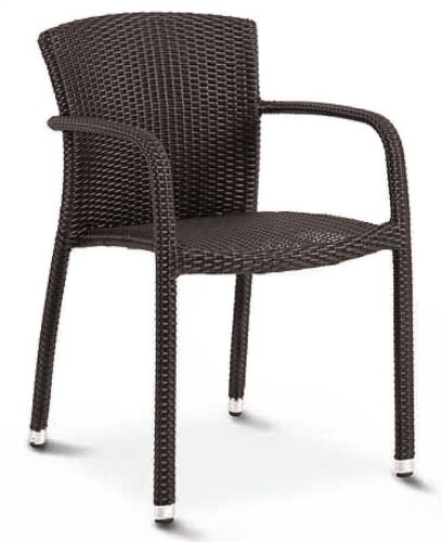 New Florida Seating Outdoor Restaurant Aluminum Weave Arm Chair
