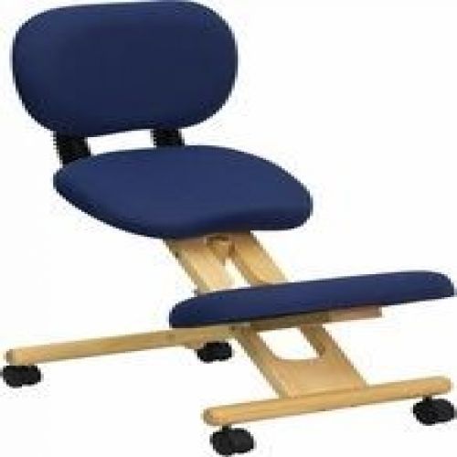 Flash Furniture WL-SB-310-GG Mobile Wooden Ergonomic Kneeling Posture Chair in N