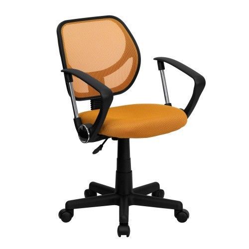 Flash Furniture WA-3074-OR-A-GG Mid-Back Orange Mesh Task Chair and Computer Cha