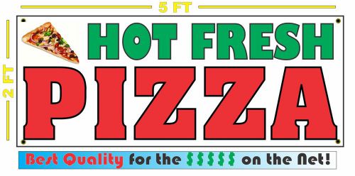 HOT FRESH PIZZA Giant Size Full Color All Weather Banner Sign Best Price!