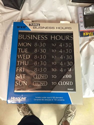 Headline Signs Century Series Business Hours Sign - USS4247