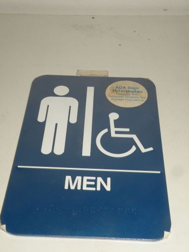 ADA MEN  Accessable raised pictograms  Braille 9&#034; x 6&#034;  08358 Self-Adhering