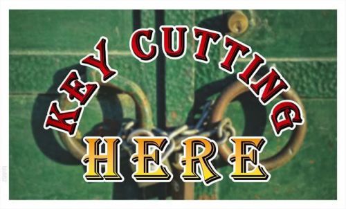 Bb882 key cutting here banner shop sign for sale