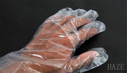 100 X Clear Disposable Plastic Gloves Cleaning Gardening Garden Home