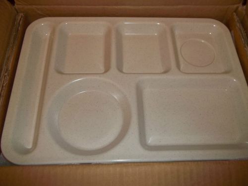 (CASE OF 12) Carlisle 43980-70 Lunch Cafeteria Trays*ADOBE* NEW IN BOX