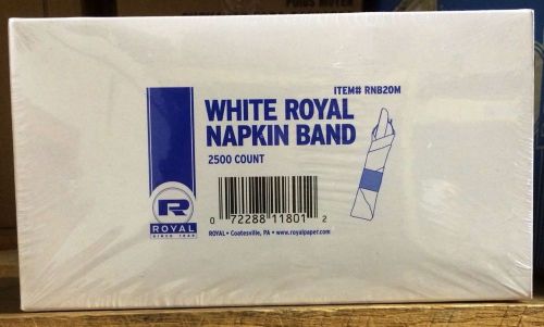NAPKIN BANDS WHITE 2500 FREE SHIPPING USA ONLY TABLE SETTING DISPOSABLE