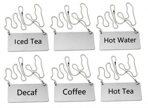 New star stainless steel table tent chain sign combo, includes &#034;coffee&#034;, for sale