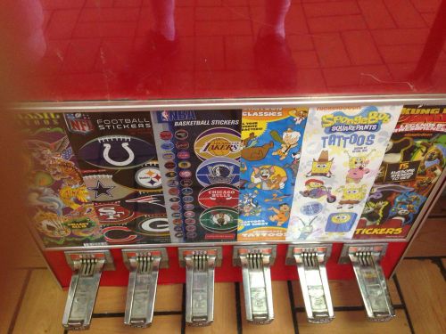 TATTOO STICKER VENDING MACHINE With Chrome Stand PICK UP ONLY Brooklyn NY