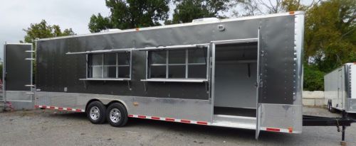Concession Trailer 8.5&#039; x 30&#039; Charcoal Gray  - Catering Food Vending