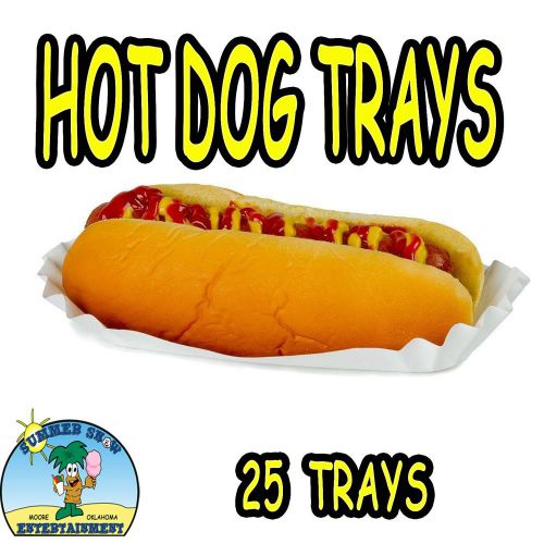 25 Hot Dog Tray Holders Paper Fluted Brand NEW CONCESSION SUPPLY #1