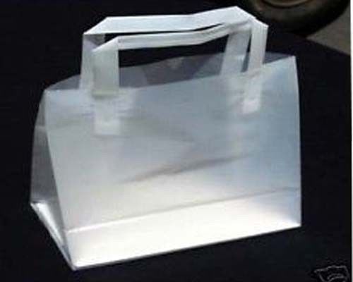 250 pcs Clear Vogue 16x6x12&#034; Frosty Retail Shopping Bag Gift Favor Packaging