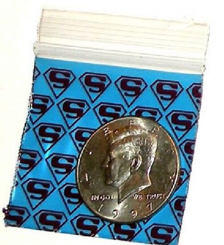 200 Superman 2 x 2&#034; mini ziplock bags 2020 Apple brand Baggies