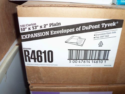 100/ct   10&#034;x 13&#034;x 2&#034; Plain Expansion Envelopes of DuPont Tyvec # R4610