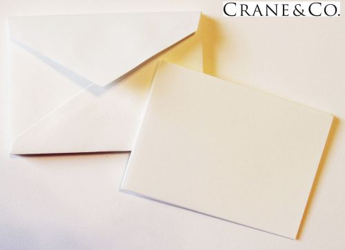 CRANE &amp; Co. White Pearl Cotton Paper Half Letter Envelopes
