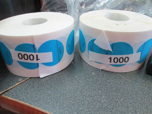 2000 ROUND 1&#034; INCH COLOR CODING CODED LABEL STICKER DOT INVENTORY CODE