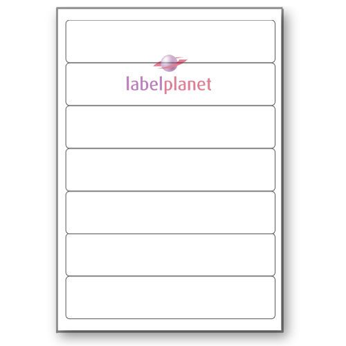 7 Per Page White Self-Adhesive A4 Box File Laser/Inkjet Labels Label Planet®