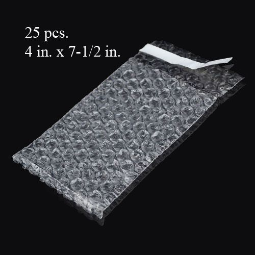Self-Sealing Air Bubble-Out Packaging Bags 25 Pack 4 in. x 7-1/2 in.