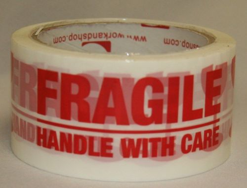 FRAGILE PACKAGING TAPE ~ HANDLE WITH CARE 2&#034;x55yd