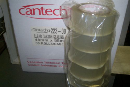 3.5 mil, 2&#034;x 55yd clear tape - 36 rolls - made in the usa by cantech for sale