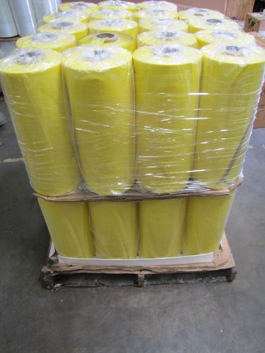 Lot of 39 20&#034;x5000&#039; yellow 80ga 80 gauge shrink wrap stretch film pallet wrap for sale