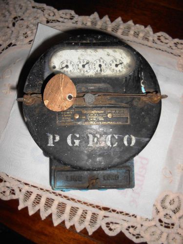 ANTIQUE WESTINGHOUSE ELECTRICAL METER Type OA 100-200 VOLTS STYLE 170821-F