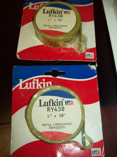 NEW LUFKIN # RY430 UNIVERSAL TAPE REFILL 1&#034; x 30&#039; lot of 2