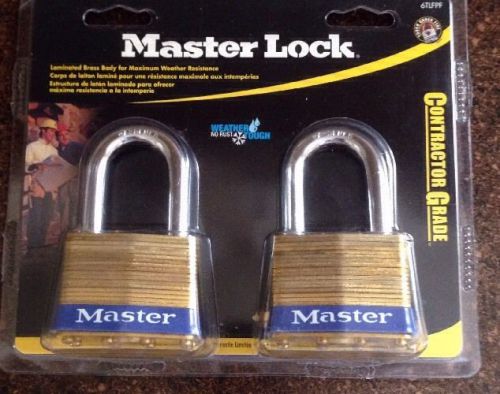 Master Lock 6TLFPF Contractor Grade Padlock Extra long 1 1/2 Twin Pack