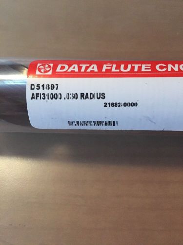 Data flute end mill .3000 radius 3 flute 1 inch end mill new for sale