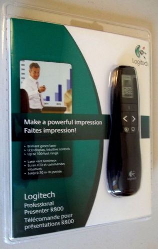 Logitech Professional R800 Presenter Green Laser Pointer 100ft Range 910-001350