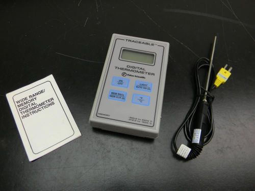 Fisher scientific backlit digital thermometer -212c to +1200c for sale