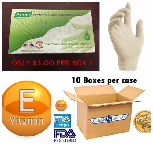 E-care latex examination disposable powder free gloves(10boxes/case) - x-large for sale