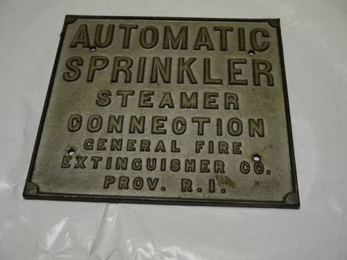 Automatic sprinkler steamer connection general fire extinguisher co, Prov RI