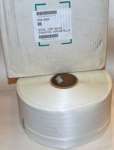 Spool Non-Metallic White Strapping 1000 Yards Yds  x .5&#034; , NEW